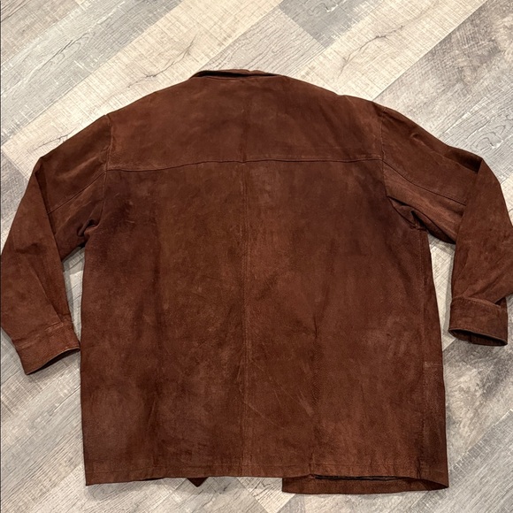 Vintage GUESS Men's Dark Brown Suede Shirt Jacket - Picture 10 of 16